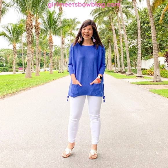 Lilly Pulitzer NWT Cobo Sweater Heathered Coastal Blue $138 Size XXS - Picture 1 of 9